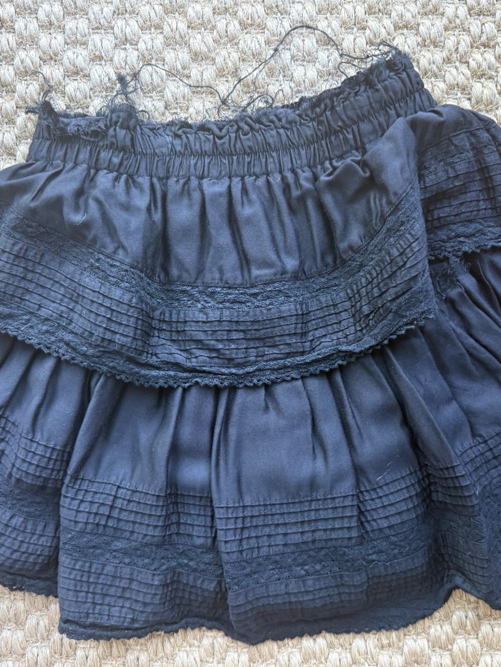 XS Black LoveShack Fancy Skirt